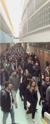  ??  ?? In ateneo
Il corteo silenzioso dei compagni di università in memoria di Giada, ieri a Napoli