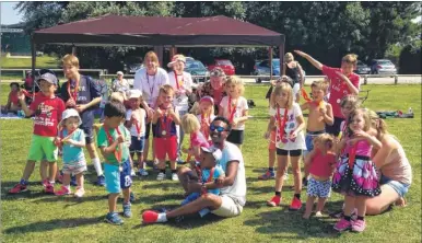  ??  ?? Home-Start Ashford’s Olympics fun day on South Willesboro­ugh’s Bromley Green playing field