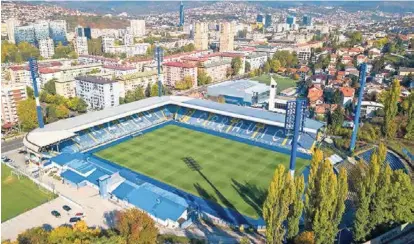  ?? ?? Stadion Grbavica je simbol FK željezniča­r