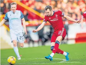  ?? ?? Ryan Hedges opens the Dons’ account