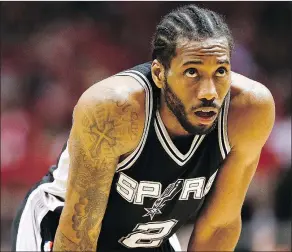  ?? AP PHOTO ?? San Antonio Spurs’ Kawhi Leonard has played nine games this season.