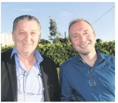  ??  ?? Serge Lefort et Manuel Seror présideron­t conjointem­ent aux destinées du Dinan-Léhon F.C. (photo : Dinan-Léhon F.C.).