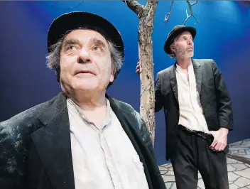  ?? GREG PENDER/FILES ?? Henry Woolf, left, and James O’Shea appeared in Waiting for Godot at Persephone Theatre in 2008. Woolf, who will be at Sunday’s Word on the Street, has written a memoir titled Barcelona is in Trouble.