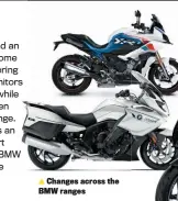  ??  ?? Changes across the BMW ranges