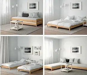  ?? ?? Ikea’s Utaker bed is a versatile, space-saving furniture item.