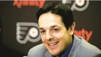  ?? AP FILE ?? Danny Briere speaks during a 2015 news conference.
