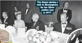  ?? ?? The Queen during a visit to Birmingham, for her Silver Jubilee tour
in 1977