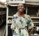  ?? Ndeke/The Guardian ?? Nyambura Simiyu in front of her goat pen and rabbit hutch. Photograph: Edwin