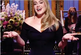  ??  ?? LEADING LADY: Slimline Adele hosting US TV show Saturday Night Live