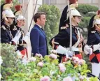  ?? GONZALO FUENTES/POOL VIA AP ?? French President Emmanuel Macron was inaugurate­d for a second term at the Elysee Palace in Paris, France, Saturday.