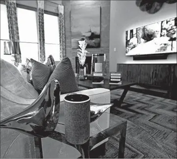  ?? NATHAN HUNSINGER/THE DALLAS MORNING NEWS 2018 ?? An Echo controls the blinds, TVs and lighting at an Amazon Experience model home.