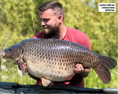  ??  ?? Jordan’s 43lb 4oz common taken off the top.