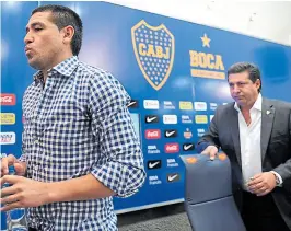  ??  ?? Riquelme y Angelici, una relación siempre tensa