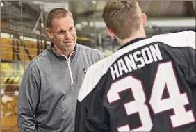  ?? Lori Van Buren / Times Union ?? Union hockey coach Rick Bennett said his players are grateful for the time on the ice they have, even if scrimmagin­g isn’t allowed for now.
