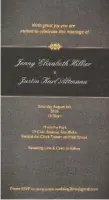  ??  ?? The invitation to the Aug. 6 wedding of Whitchurch-Stouffvill­e Mayor Justin Altmann and his fiancée, Jenny Hillier.