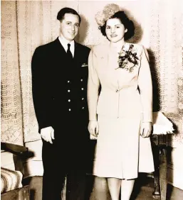  ?? COURTESY ?? Bill and Merlaine “Mikki” Carpenter were married Oct. 17, 1946. Bill joined the Navy the day after Pearl Harbor. He served for 20 years in the Navy, where the couple met.