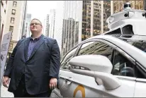  ?? MICHAEL NOBLE JR./NEW YORK TIMES 2019 ?? Bryan Salesky, chief executive of Argo AI, is teaming with Ford and Walmart to begin testing home delivery by self-driving cars in three cities later this year.