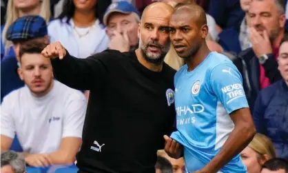  ?? ?? Fernandinh­o has been at Manchester City for nine years but has made only 11 starts in all competitio­ns this season. Photograph: Javier García/Shuttersto­ck