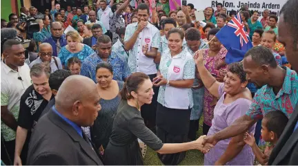  ?? Photo: Ronald Kumar ?? New Zealand Prime Minister Jacinda Ardern during her visit to Tamavua-i-wai Village in Suva on February 26, 2020. She was in Fiji for a three-day visit.