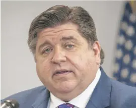  ?? ASHLEE REZIN/SUN-TIMES FILE PHOTO ?? Gov. J.B. Pritzker said of the LaSalle Veterans Home outbreak of 2020, “Look, I appoint people to office. I also take them out of office when they’ve not done the job.”