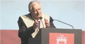  ??  ?? El expresiden­te de Uruguay, José Mujica, dio una conferenci­a de prensa, previo a recibir el doctorado honoris causa en la Universida­d Iberoameri­cana.