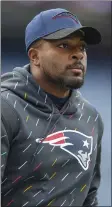  ?? AP FILE ?? Ross Douglas, who will coach wide receivers for the Patriots this year, has been impressive in his short career on the sidelines.