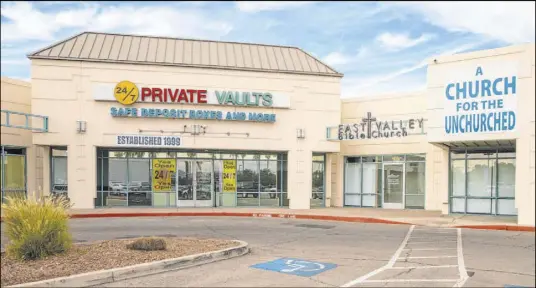  ?? L.E. Baskow Las Vegas Review-Journal @Left_Eye_Images ?? 24/7 Private Vaults, which remains in U.S. Bankruptcy Court, still sits vacant in January.