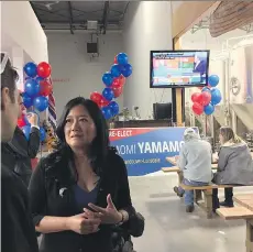  ??  ?? Naomi Yamamoto, the Liberal incumbent in North Vancouver-Lonsdale, has lost her seat, with NDP rival Bowinn Ma declared the winner on Tuesday.