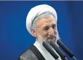  ?? [Caren Firouz] ?? Der Geistliche Kazem Sediqqi leitet die Freitagspr­edigt in Teheran.