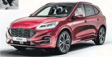  ??  ?? Fords SUV- Bestseller in Europa: Den neuen Kuga ( ab 2020) wird es mit gleich drei teilelektr­ifizierten Antrieben geben