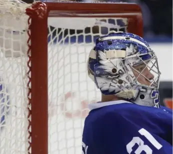  ?? RICK MADONIK/TORONTO STAR ?? Leafs No. 1 goaltender Frederik Andersen has allowed eight goals in 71 minutes since the all-star break.