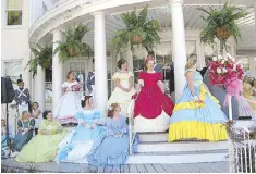  ??  ?? Tyler residents, like these Azalea Belles, dress up for the Azalea Flowers Spring Festival.