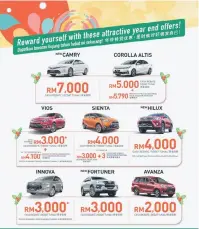  ??  ?? REBUT PELUANG: Promosi sempena hujung tahun Toyota.