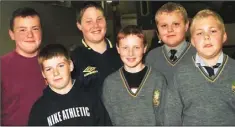  ??  ?? Sean Martin, Culhane Street, Paul Martin, Moorland Road, Stephen Harrison, Oliver Plunkett Park, Dean McCabe, Doylesfort Road, Aiden Quigley, Carrick Road and Shaun Faloon, Father Murray Park ,boys pairs finalists at the Saint Nicholas primary school bowls competitio­n.