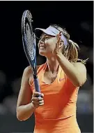  ??  ?? Maria Sharapova.