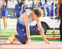  ?? JULIAN VALDEZ ?? Haydn Brotschi looks to lower his times in the 400 and 200 for the state meet later this month.