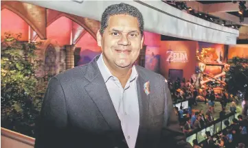  ??  ?? Reggie Fils-Aime, president and chief operating officer of Nintendo of America Inc., at the E3 Electronic Entertainm­ent Expo in Los Angeles on June 13, 2016. — WP-Bloomberg photo