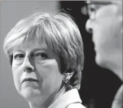  ?? PHOTO: REUTERS ?? Britain’s Prime Minister Theresa May and European Commission president Jean-Claude Juncker in Brussels, Belgium, earlier this month. Now German SPD leader Martin Schulz wants to form a United States of Europe.