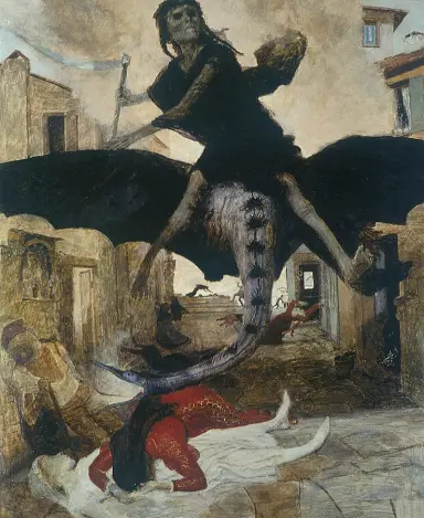  ?? ?? Arnold Bocklin, «La peste» (1898), Museo d’Arte di Basilea