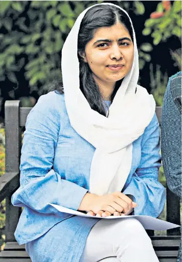  ??  ?? Twenty-year-old Malala Yousafzai after collecting her A-level results. She will read philosophy, politics and economics at Oxford