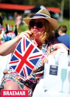  ?? ?? BRAEMAR
Toast: Raising a glass only a few miles from Balmoral