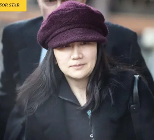  ?? DARRYL DYCK / THE CANADIAN PRESS ?? Huawei chief financial officer Meng Wanzhou, who is out on bail and living in Vancouver, is to appear in B.C. Supreme Court on Wednesday.