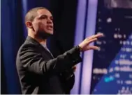  ?? MATTHEW COPE/JUST FOR LAUGHS ?? South African comic Trevor Noah deftly avoided hotbutton topics during a televised comedy gala on Thursday in Montreal.