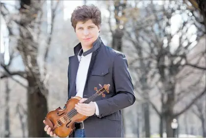  ??  ?? Hailed as one of the world’s finest violinists, the Grammy Award-winning Augustin Hadelich makes his New Zealand Symphony Orchestra in a couple of weeks.