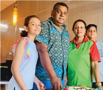  ??  ?? From left, Krisha Kant, Sanjay Kant, Director Mohini Kant, and Krishiv Kant at the GOFRY outlet at Nakasi.