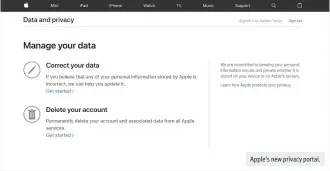  ??  ?? Apple’s new privacy portal.
