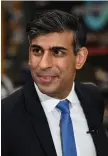  ?? ?? UK Prime Minister Rishi Sunak