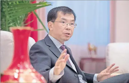  ?? CP PHOTO ?? China’s Ambassador to Canada Lu Shaye participat­es in an interview at the Embassy of the People’s Republic of China in Canada, in Ottawa on Thursday, June 29. Shaye told The Canadian Press he doesn’t think Chinese investors will want to endure what he...