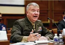  ?? Associated Press file photo ?? Marine Gen. Kenneth F. Mckenzie, head of U.S. Central Command, said, “Iran still pursues a vision of ejecting us. And they see the principal battlegrou­nd for that as being in Iraq.”