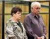  ??  ?? Terrence Heppell, 65, and Erica Heppell, 66, at their sentencing in the New Plymouth District Court.